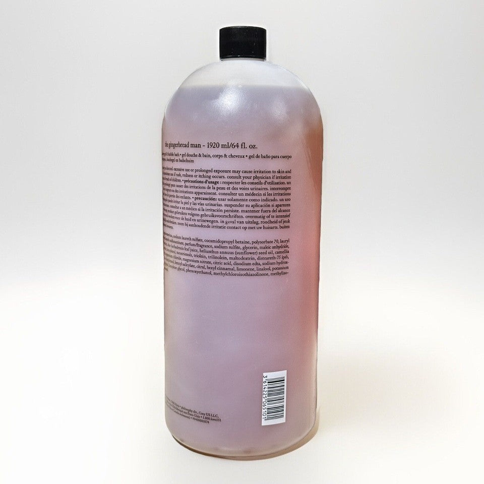 Philosophy The Gingerbread Man Shampoo, Shower Gel & Bubble Bath 64 oz